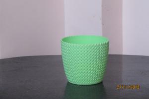 Plastic pot round Light Green 14*12.5 cm